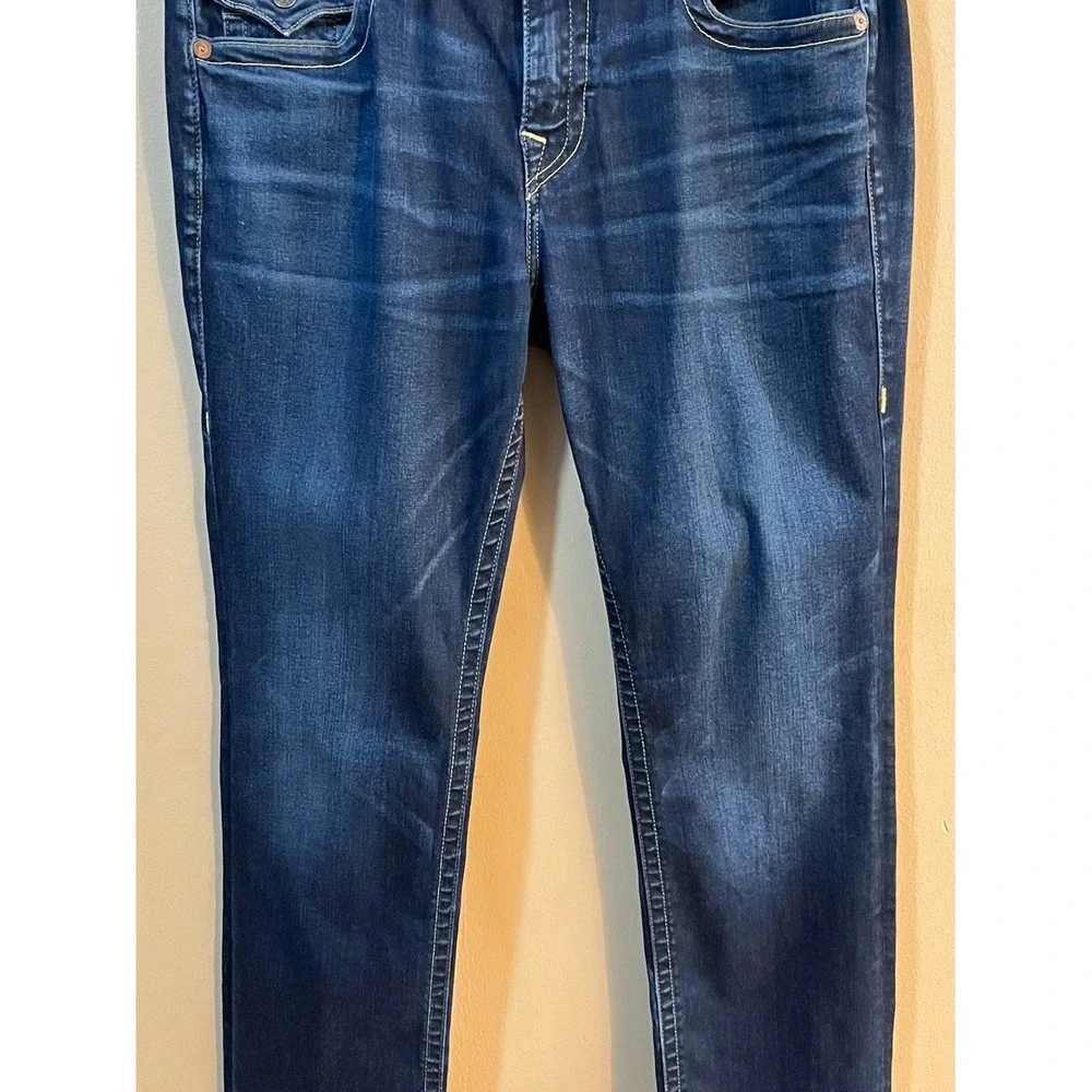 True Religion Ricky‎ Flap Relaxed Straight Jeans Men's W32 L33 Dark Wash Blue